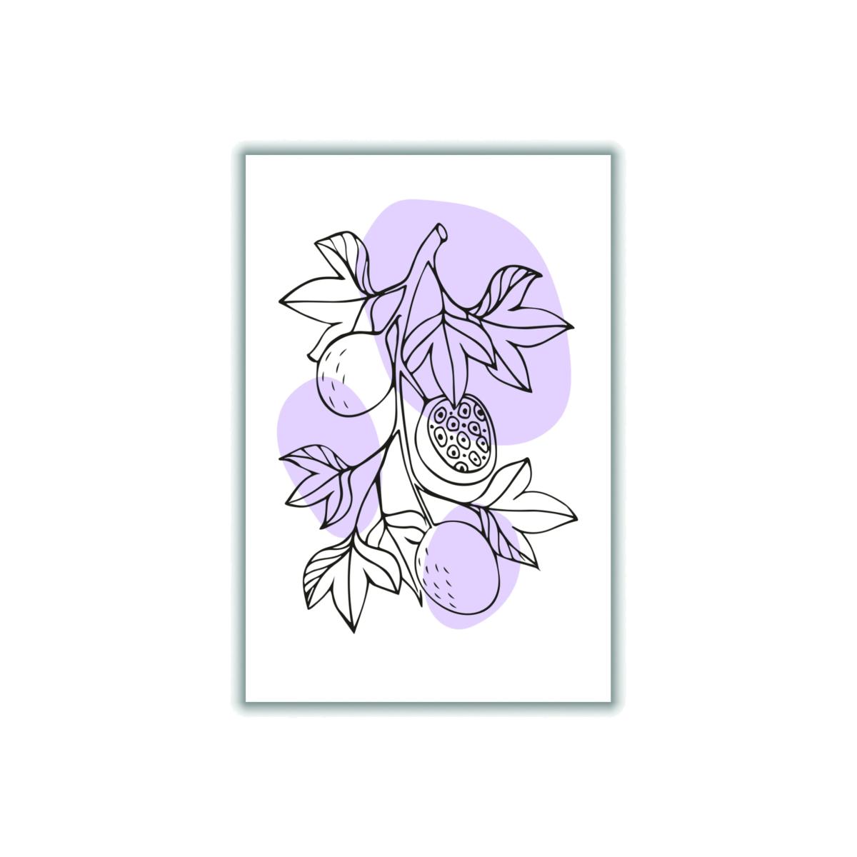 Pink / Purple Boho Fruits #1 Medium Stanley Print House – image 1