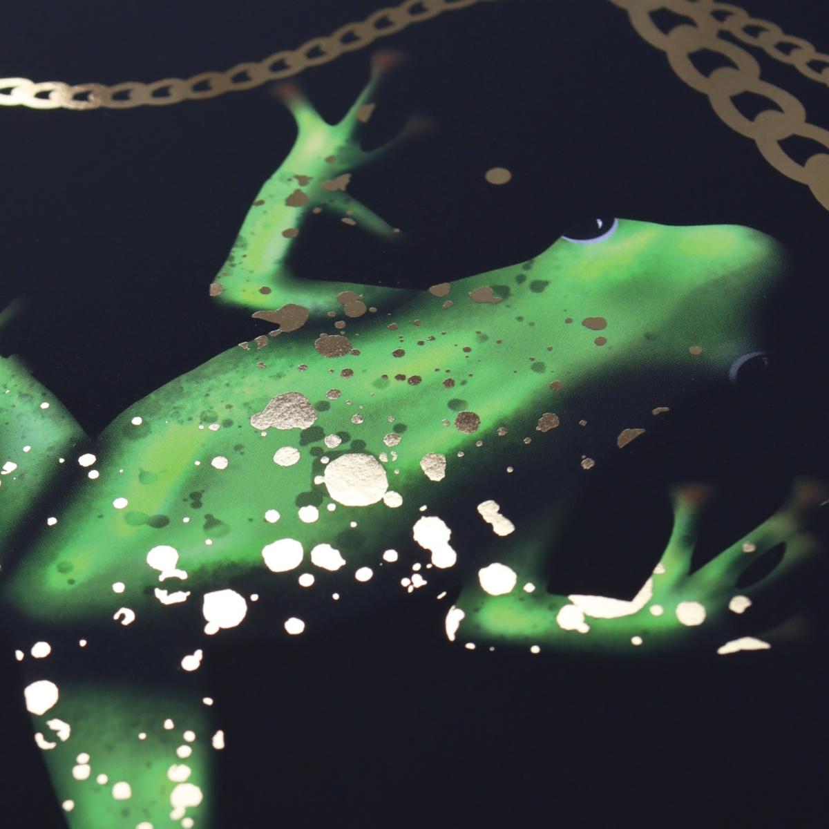 Blue / Black / Gold Tiana's Frog - Gold Print The Curious Department – image 2