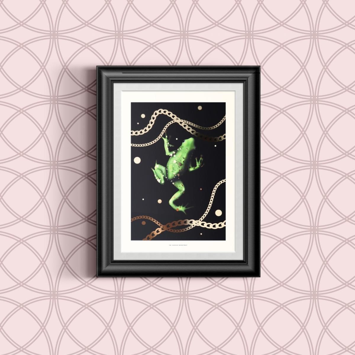 Blue / Black / Gold Tiana's Frog - Gold Print The Curious Department – image 3