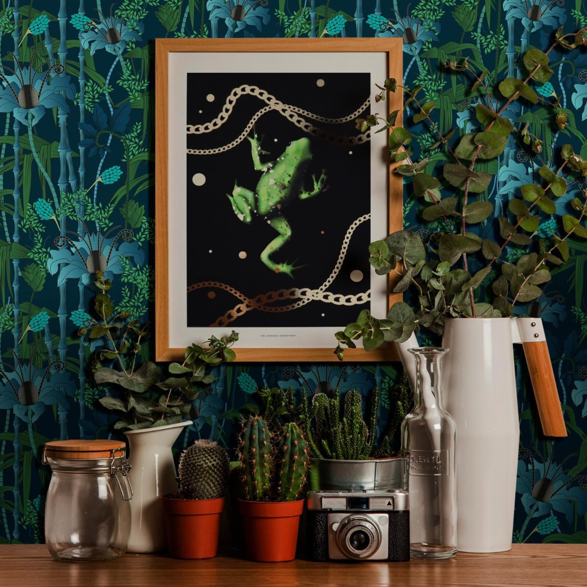 Blue / Black / Gold Tiana's Frog - Gold Print The Curious Department – image 4