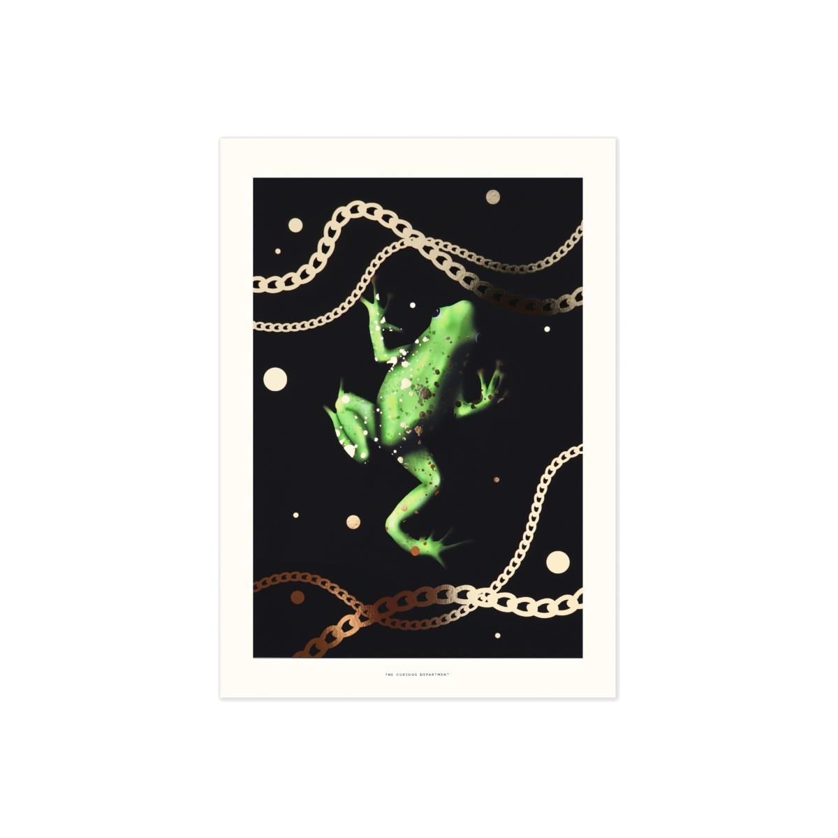 Blue / Black / Gold Tiana's Frog - Gold Print The Curious Department – image 1