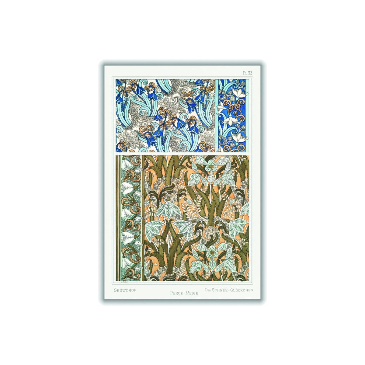 Perce-Neige Snowdrops By Maurice Pillard Verneuil A3 297 X 420Mm Stanley Print House – image 1
