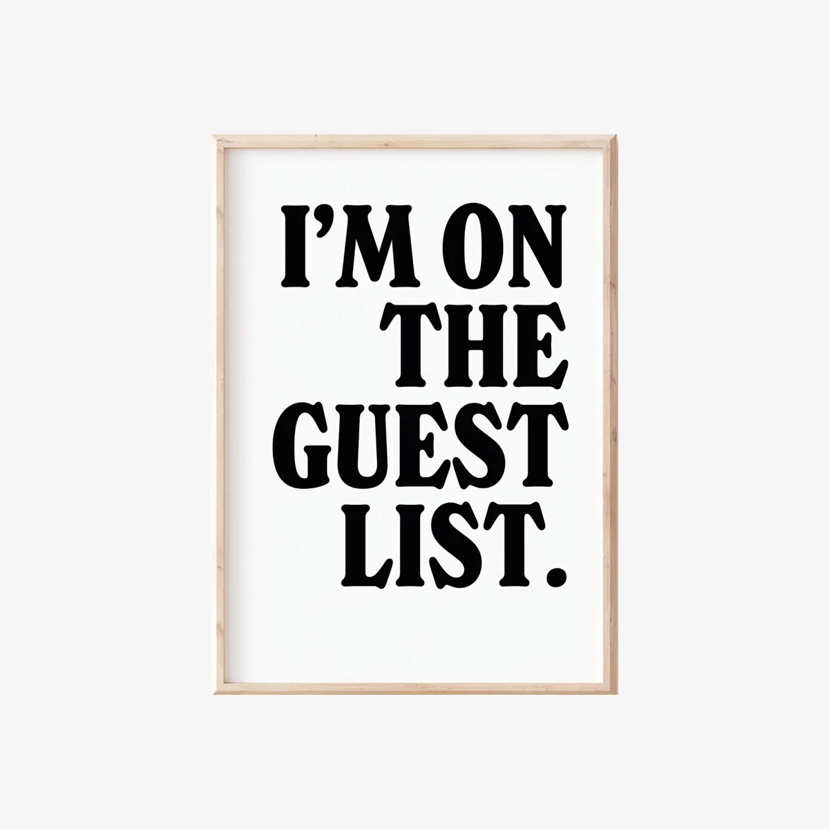 Black / White A3 Guestlist Print Sofe Store – image 1