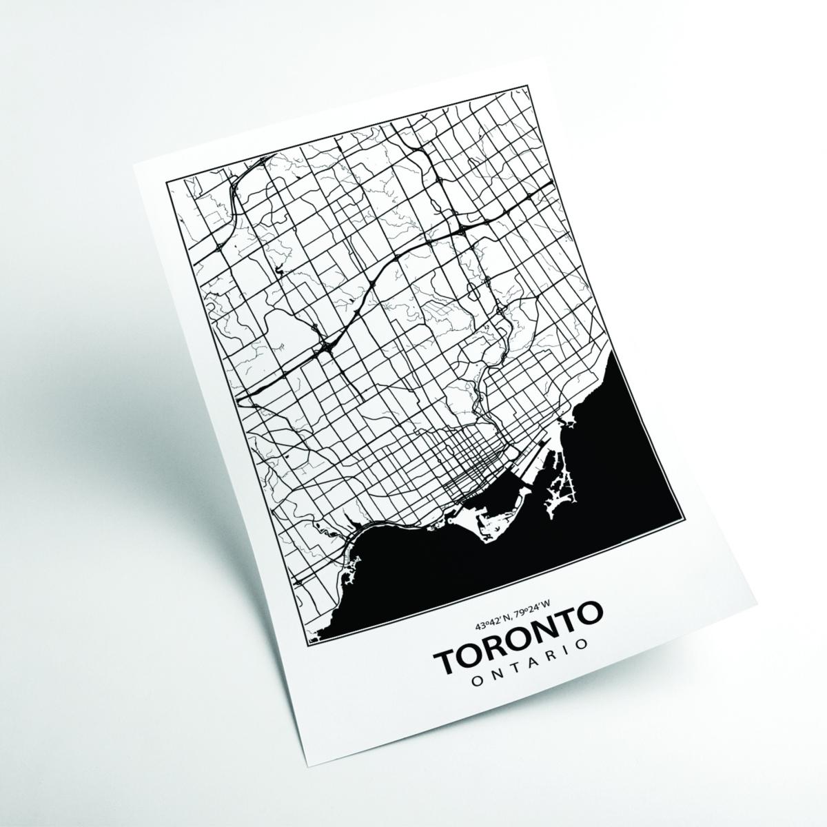 Black Map Of Toronto Canada Extra Small Stanley Print House – image 2