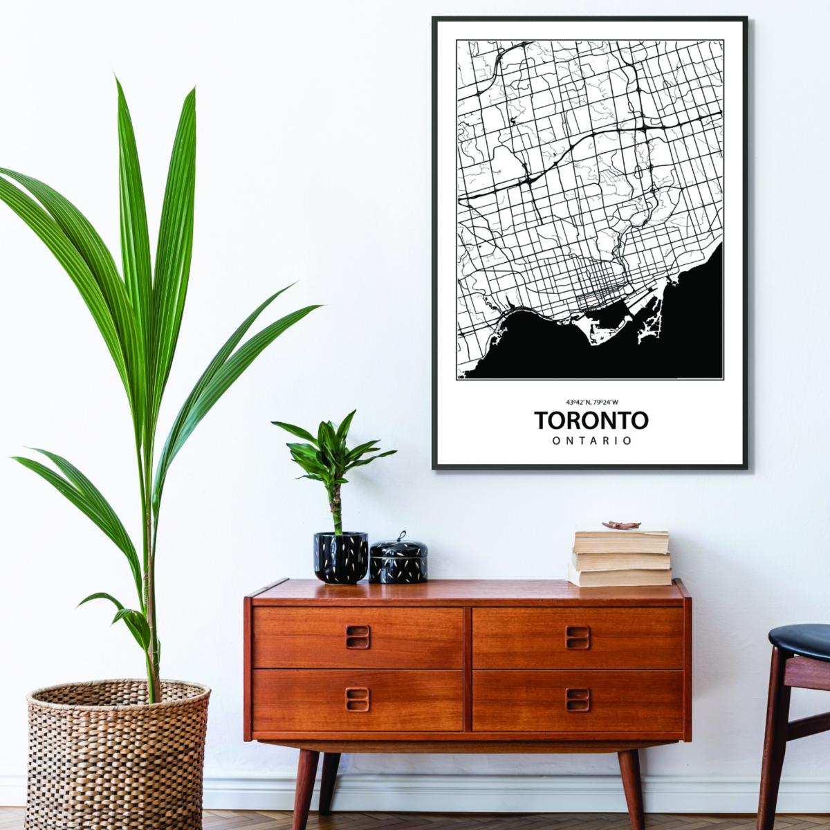 Black Map Of Toronto Canada Extra Small Stanley Print House – image 3