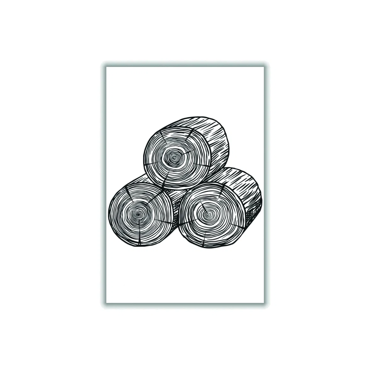 Black Stack O' Firewood Extra Small Stanley Print House – image 1