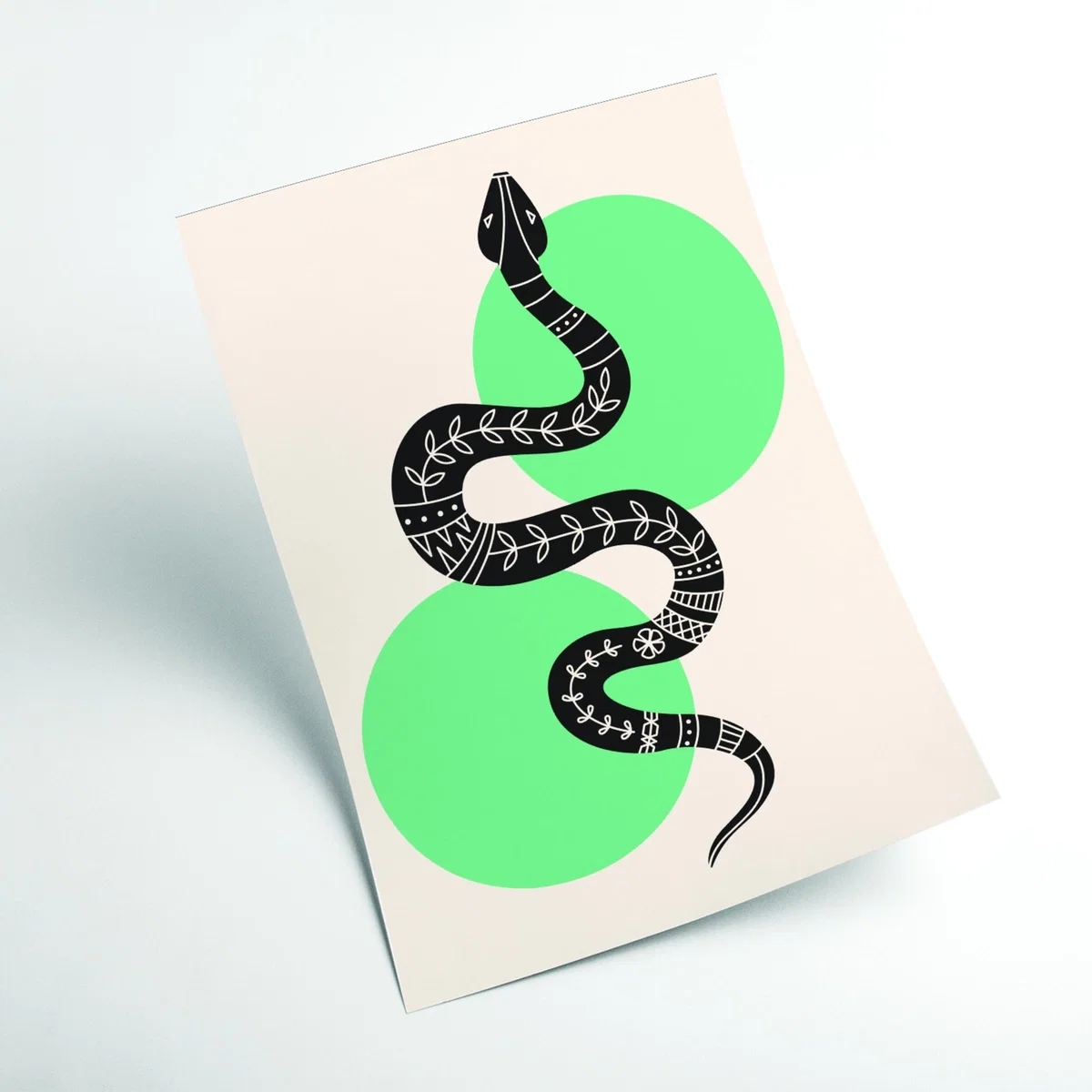 Green Abstract Snake Large Stanley Print House – image 2
