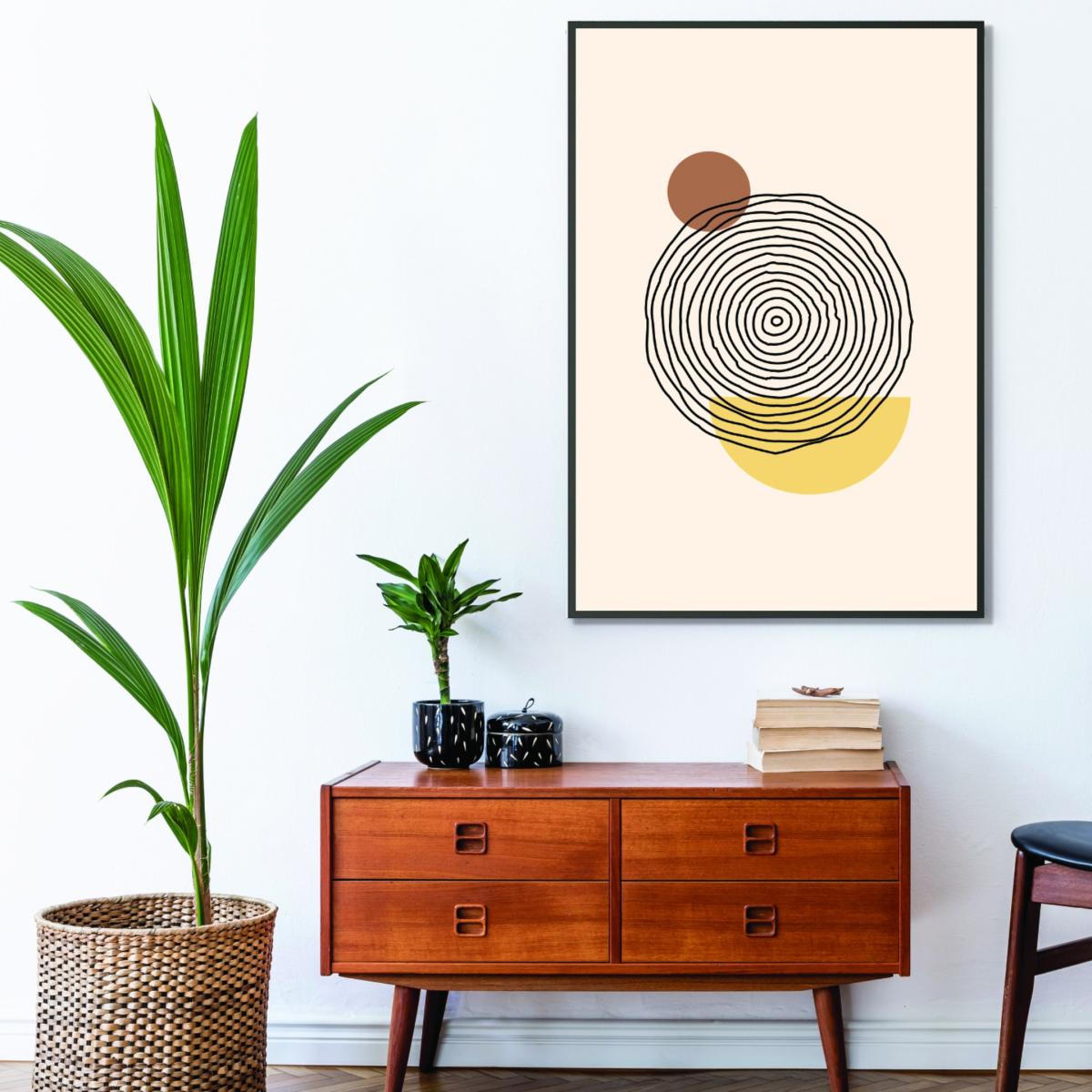 Brown Geometric Abstract Shapes Iii A4 210 X 297Mm Stanley Print House – image 3