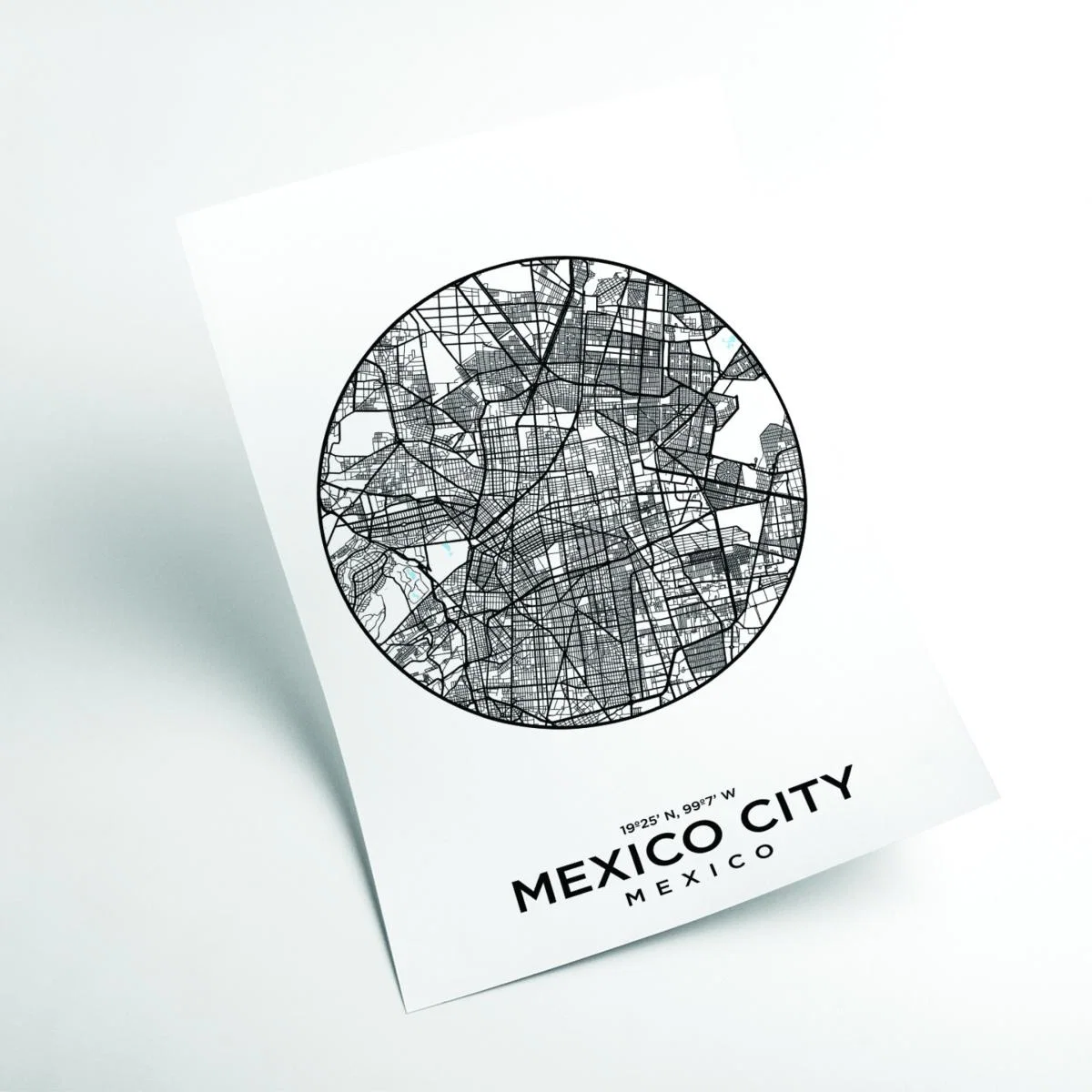 Black Map Of Mexico City Extra Large Stanley Print House – image 2