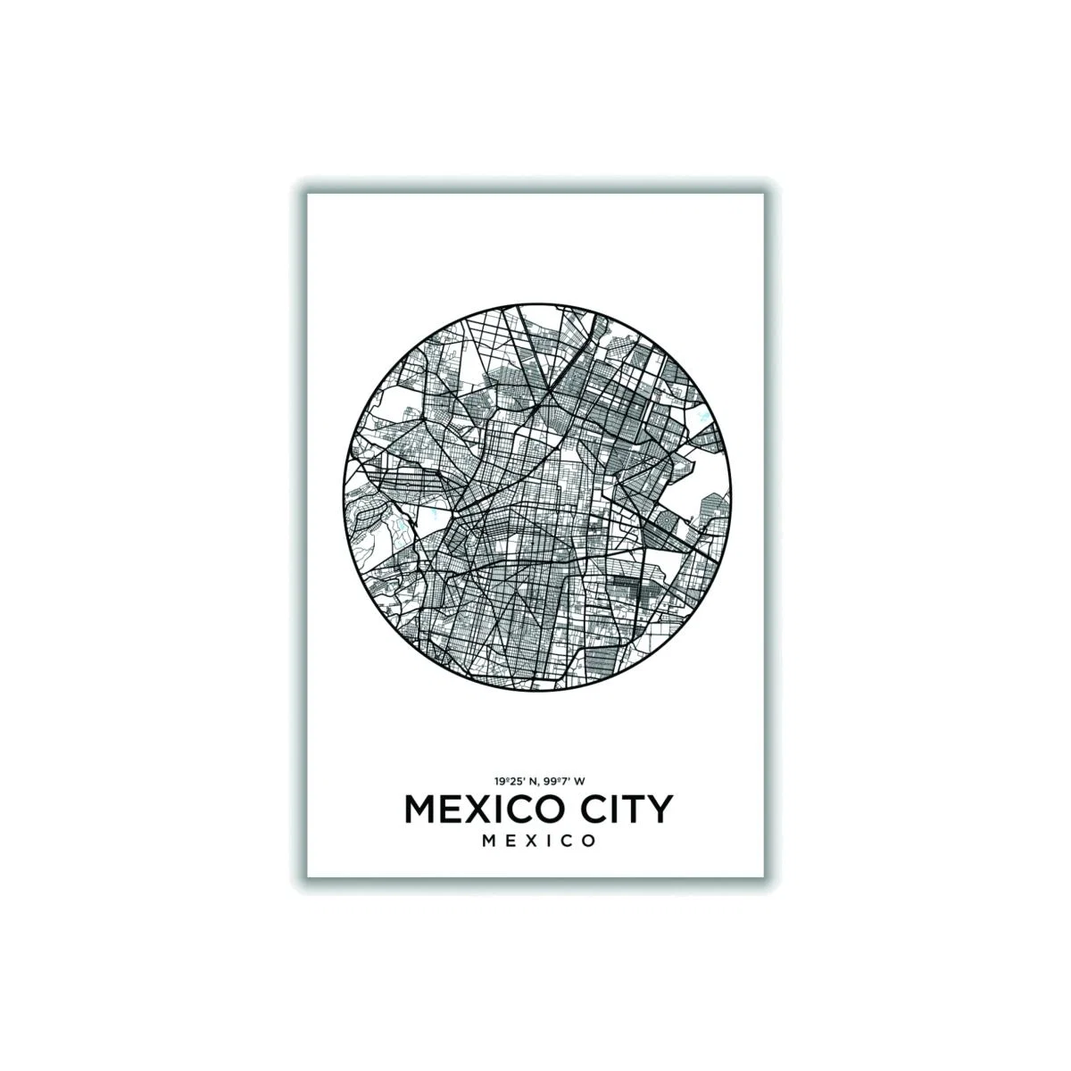 Black Map Of Mexico City Extra Large Stanley Print House – image 1