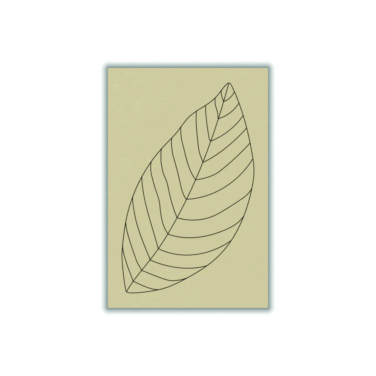 Black Minimal Leaves #3 A4 210 X 297Mm Stanley Print House – image 1