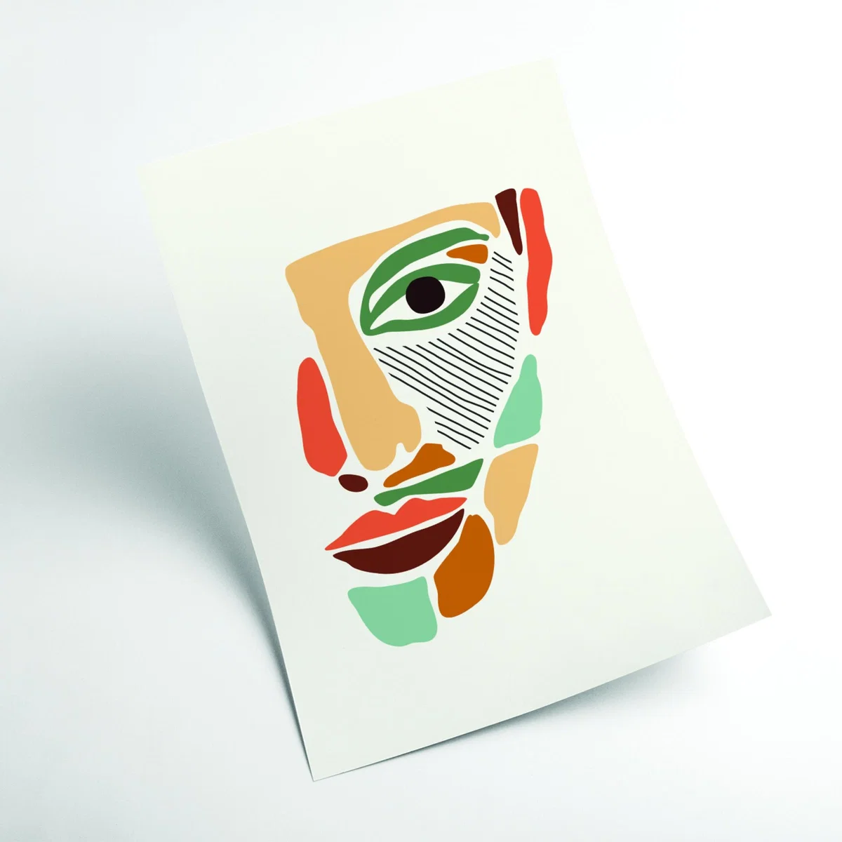Color Abstract Faces #2 Large Stanley Print House – image 2