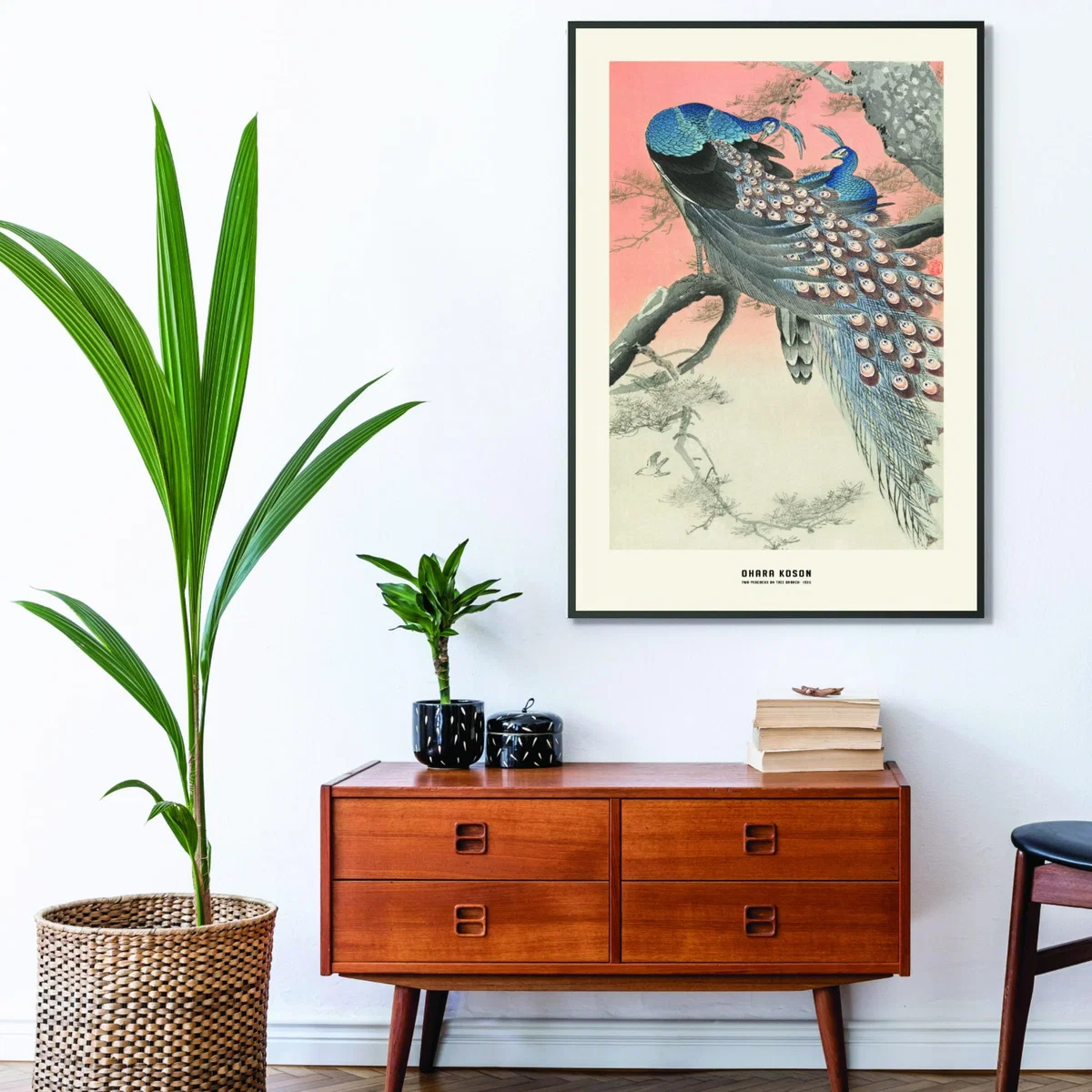 Blue Ohara Koson - Two Peacocks On Tree Branch Medium Stanley Print House – image 3