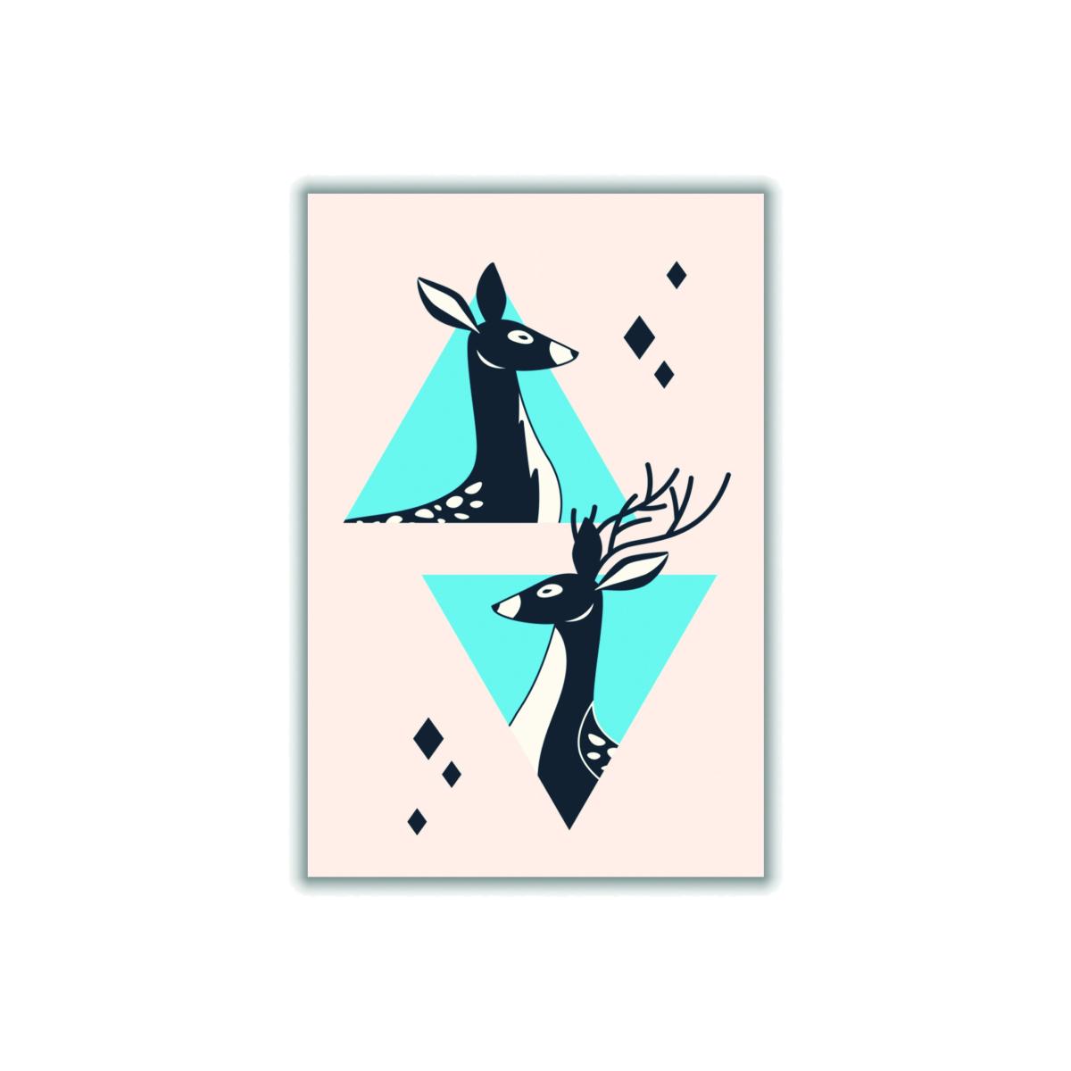 Blue Abstract Deer #5 Xxs Stanley Print House – image 1