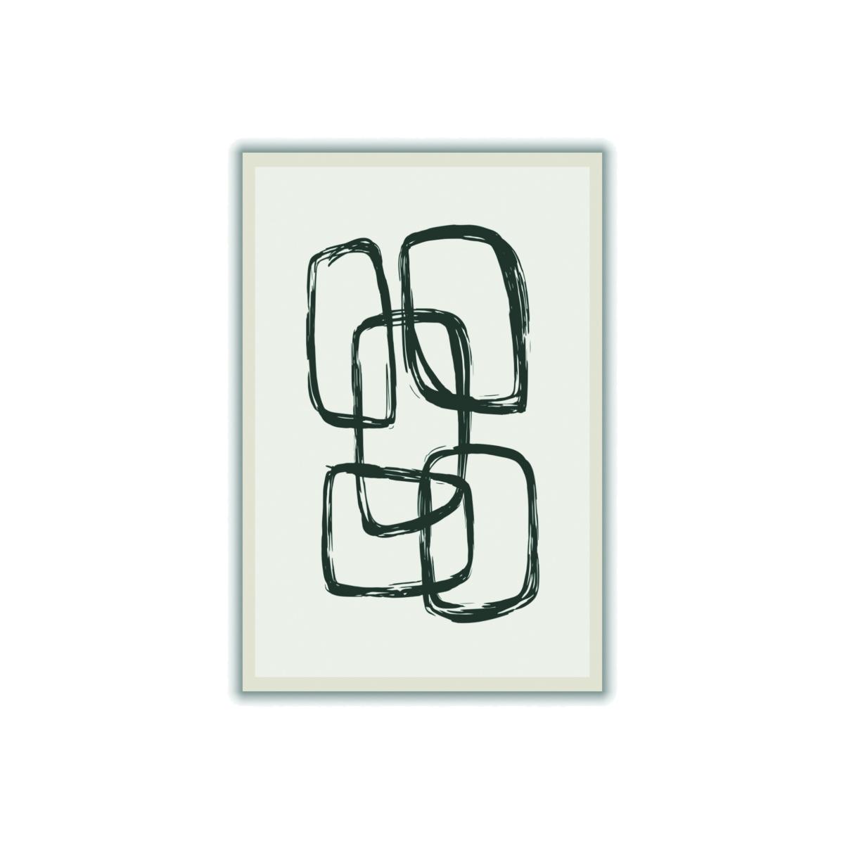 Black Modern Abstract Shapes 3 A3 297 X 420Mm Stanley Print House – image 1