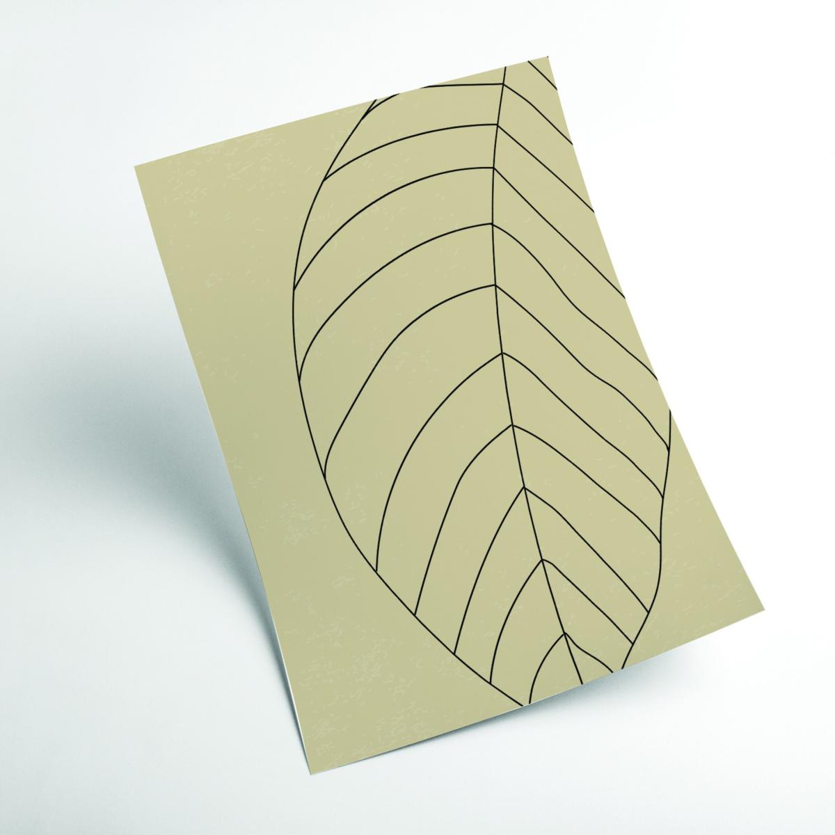 Black Minimal Leaves #4 Medium Stanley Print House – image 2