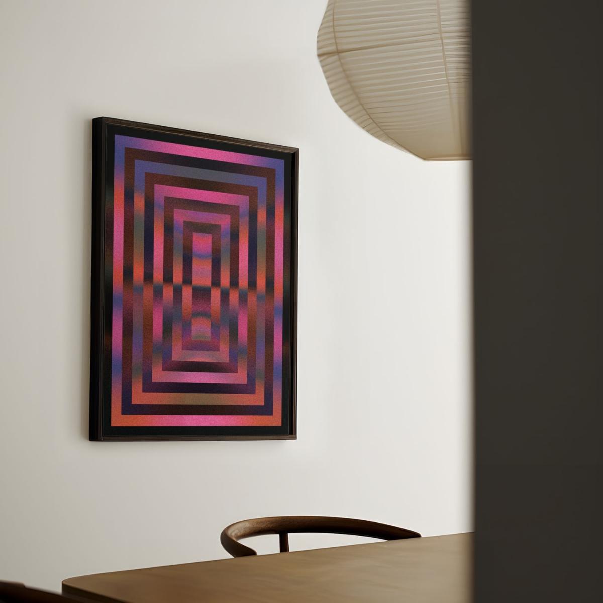 Pink / Purple Frame - Giclee Fine Art Print - Large | A2 | 420 X 594Mm | East Side Studio London – image 2
