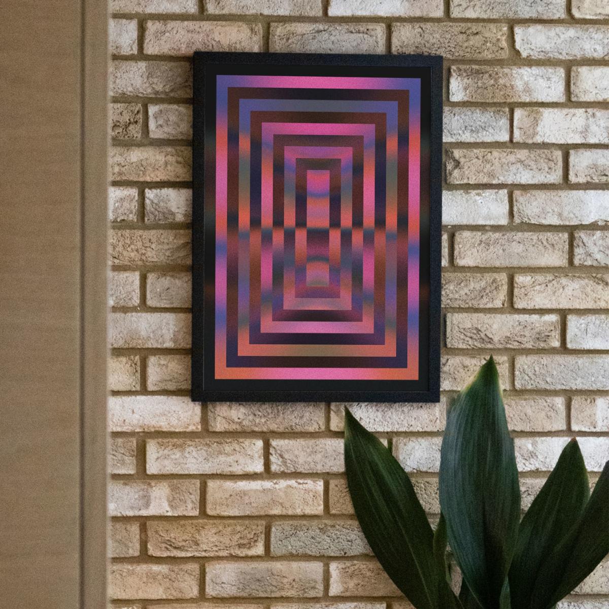 Pink / Purple Frame - Giclee Fine Art Print - Large | A2 | 420 X 594Mm | East Side Studio London – image 4