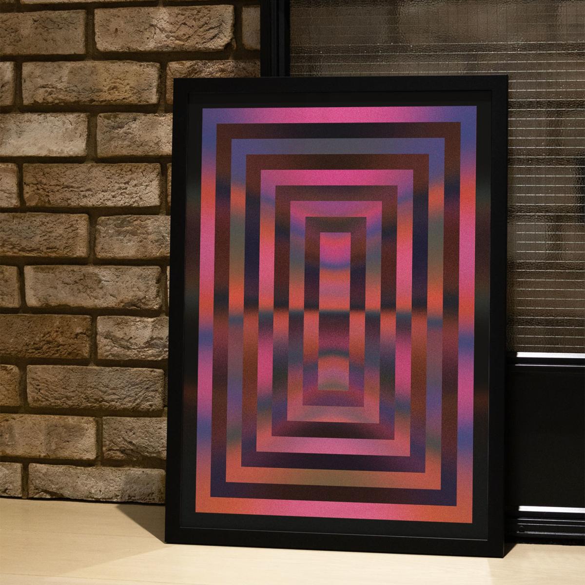Pink / Purple Frame - Giclee Fine Art Print - Large | A2 | 420 X 594Mm | East Side Studio London – image 5