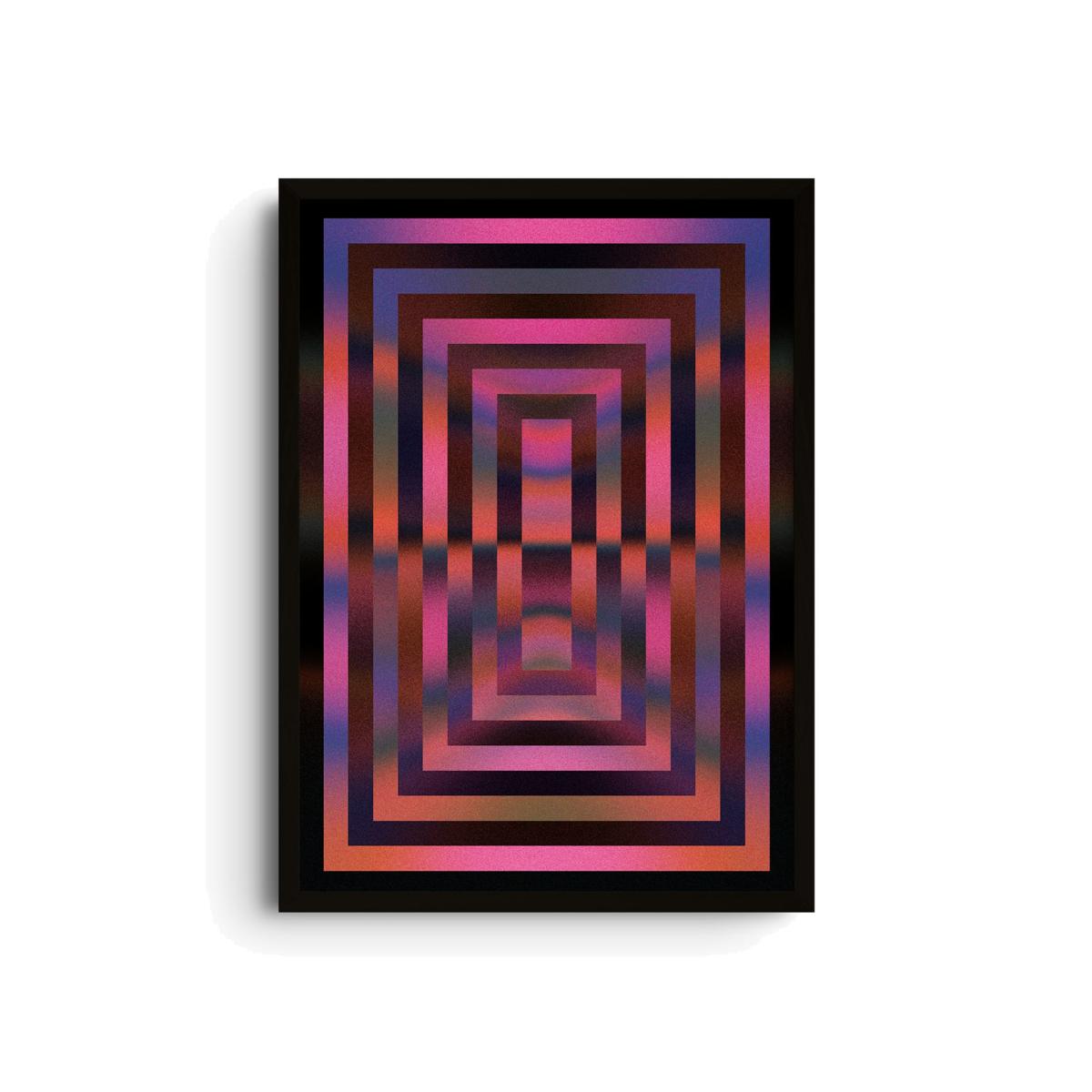 Pink / Purple Frame - Giclee Fine Art Print - Large | A2 | 420 X 594Mm | East Side Studio London – image 1