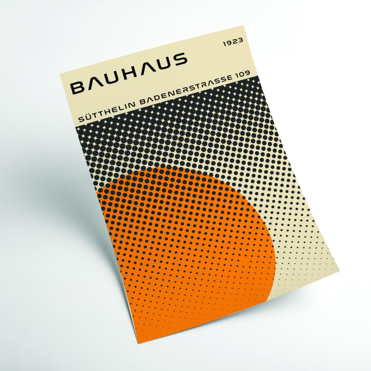 Yellow / Orange Bauhaus Geometric Yellow Vibe Ii A1 594 X 841Mm Stanley Print House – image 2