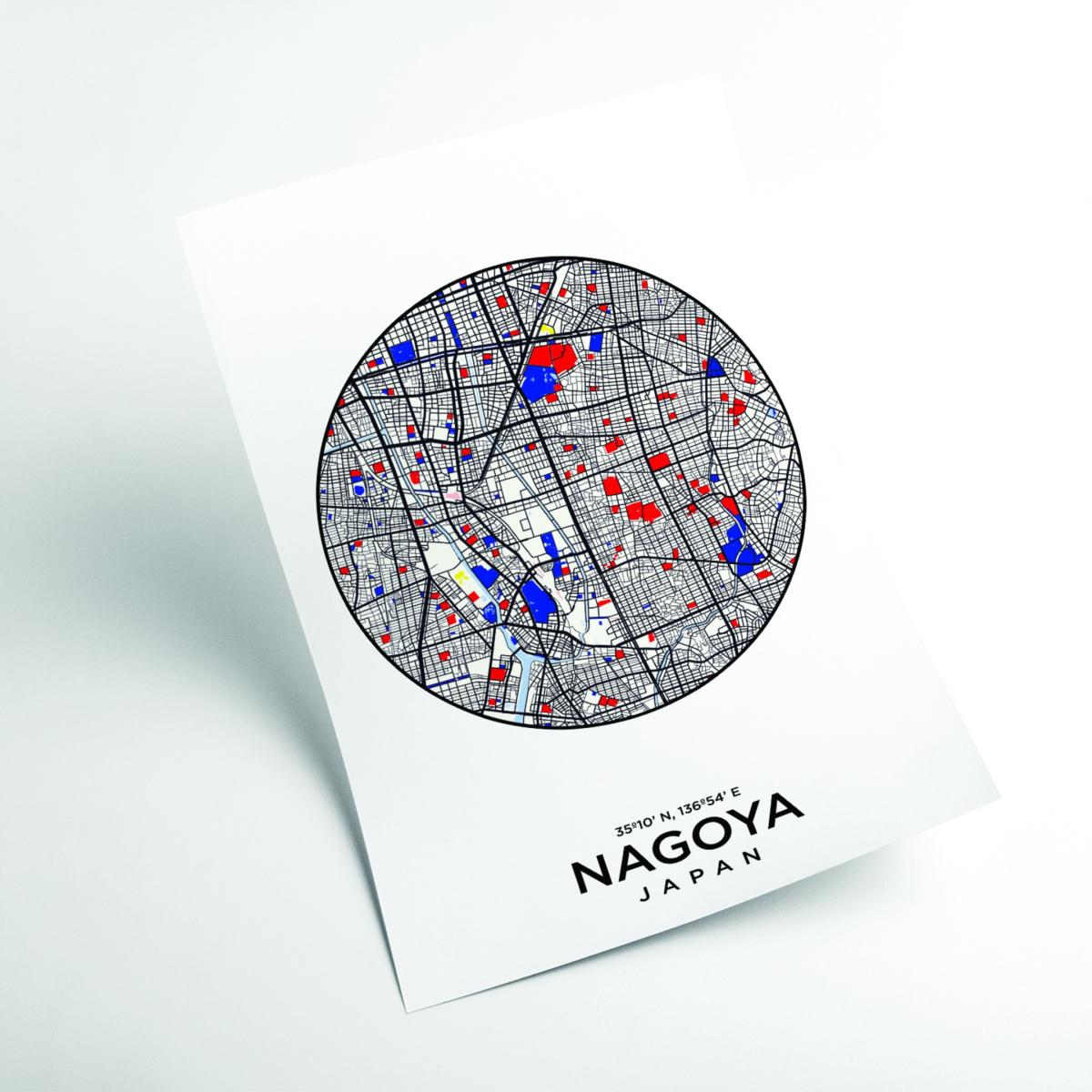 Black Map Of Nagoya Japan Large Stanley Print House – image 2