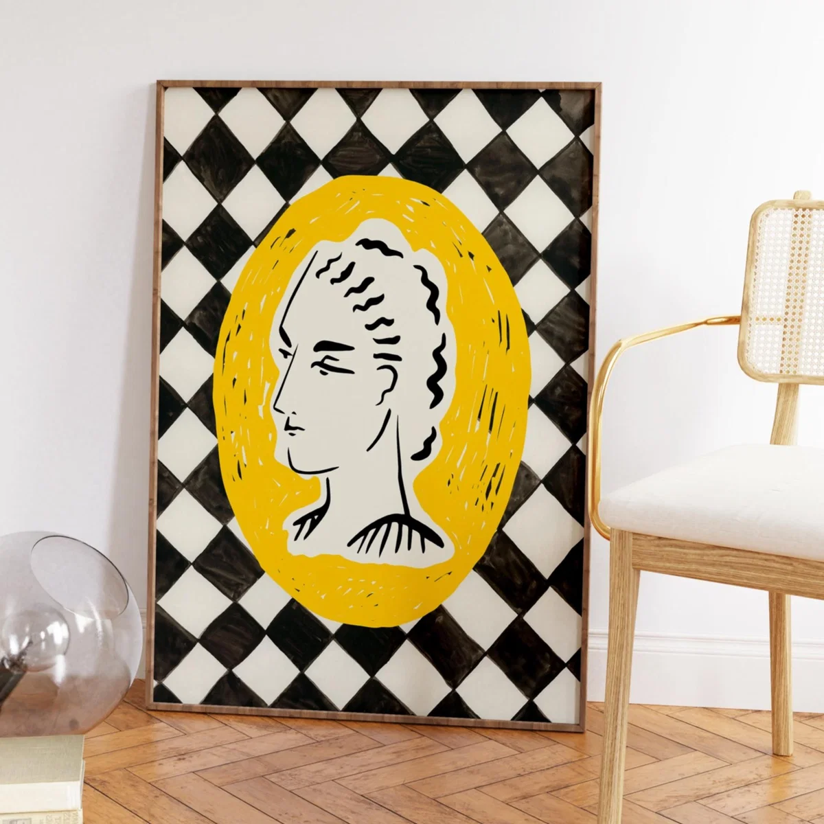 Checkered Illustration Print Sofe Store – image 2
