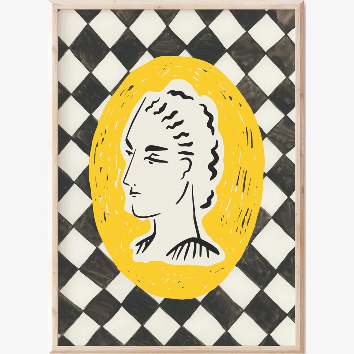 Checkered Illustration Print Sofe Store – image 1