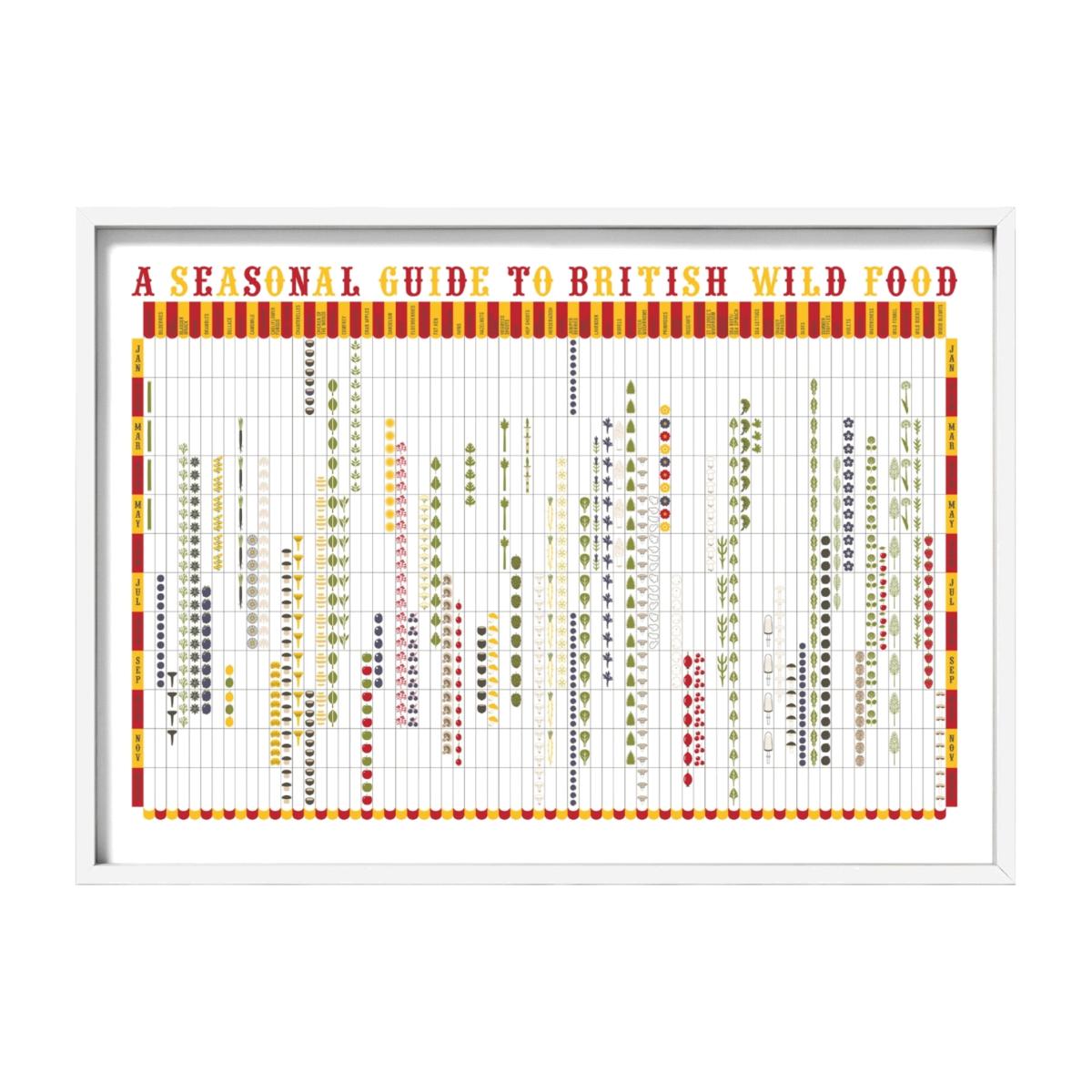 A Seasonal Guide To British Wild Food Print Stuart Gardiner Design
