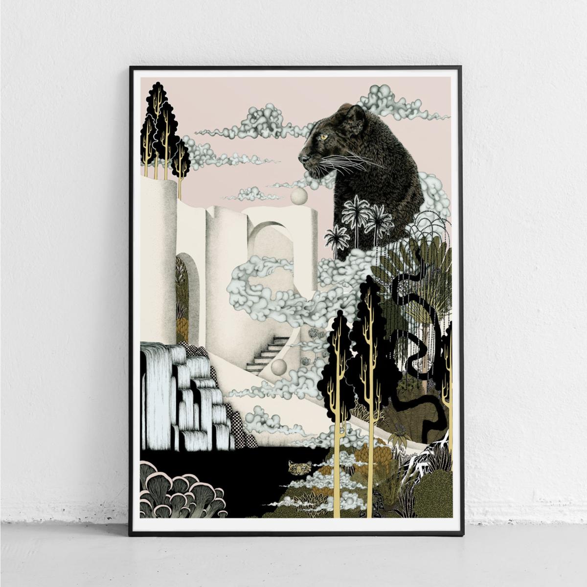 Land Of The Panther Colour - Fine Art Print S | A3 | 297 X 420Mm | Abi Overland Jersey – image 4