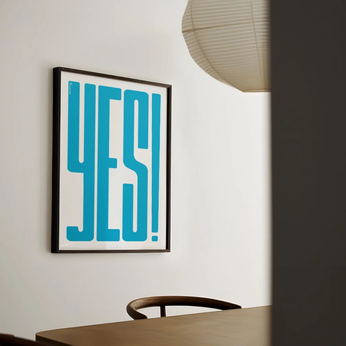 Yes! Blue - Giclee Fine Art Print - Small | A3 | 297 X 420Mm | East Side Studio London – image 2