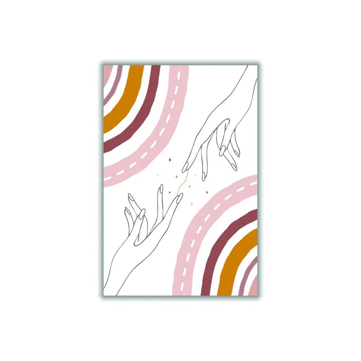 Rose Gold We Are All Connected A3 297 X 420Mm Stanley Print House – image 1