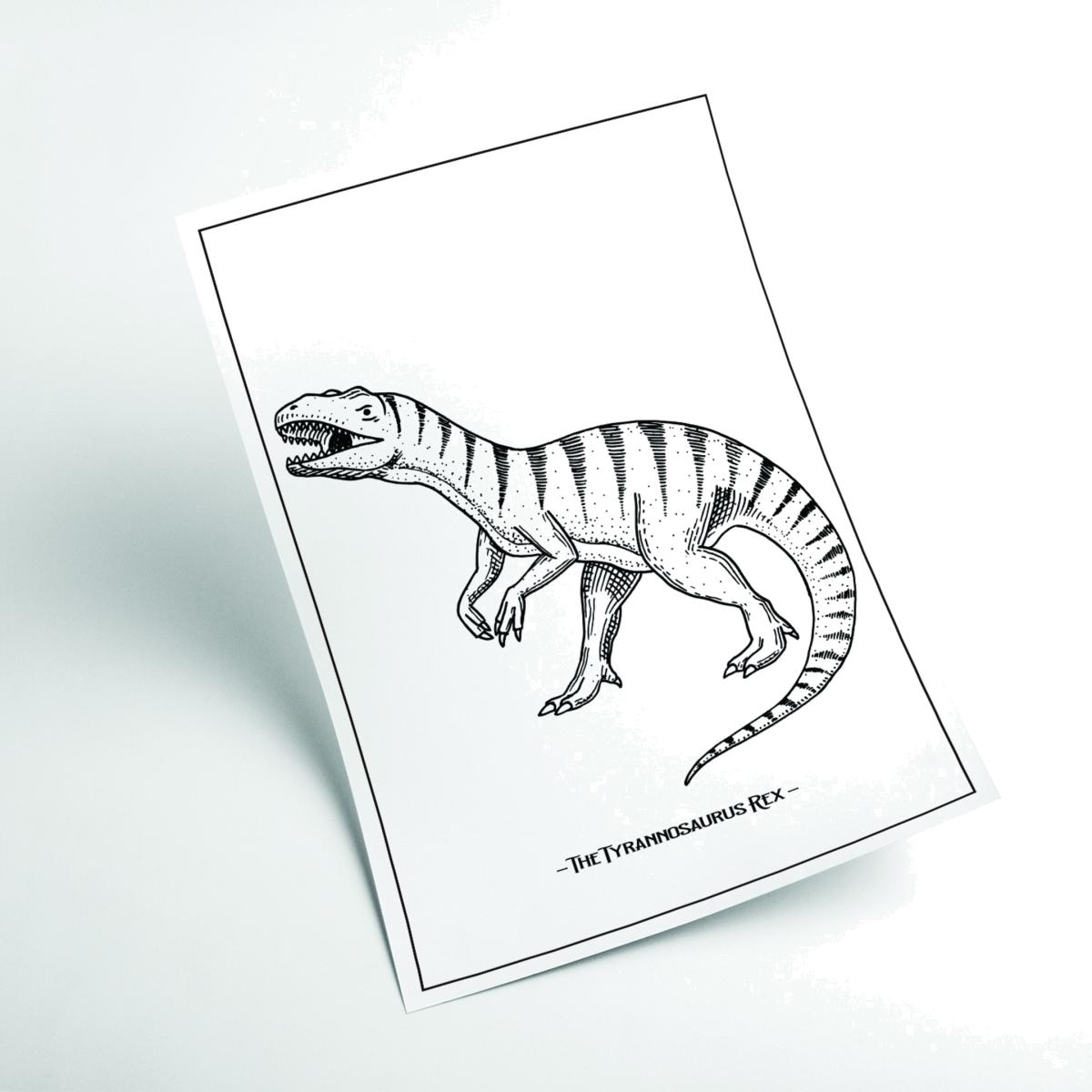 Black The Tyrannosaurus Rex A1 594 X 841Mm Stanley Print House – image 1
