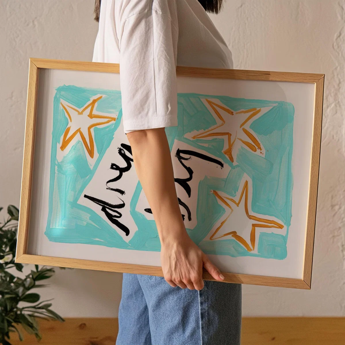 Blue Dream Big Hand Painted Art Print - A3 | Natalie Cass Art – image 3