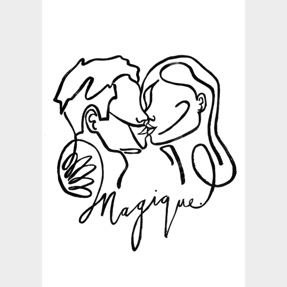 Black Magique - Line Art Print A3 A3 297 X 420Mm Byam England – image 2