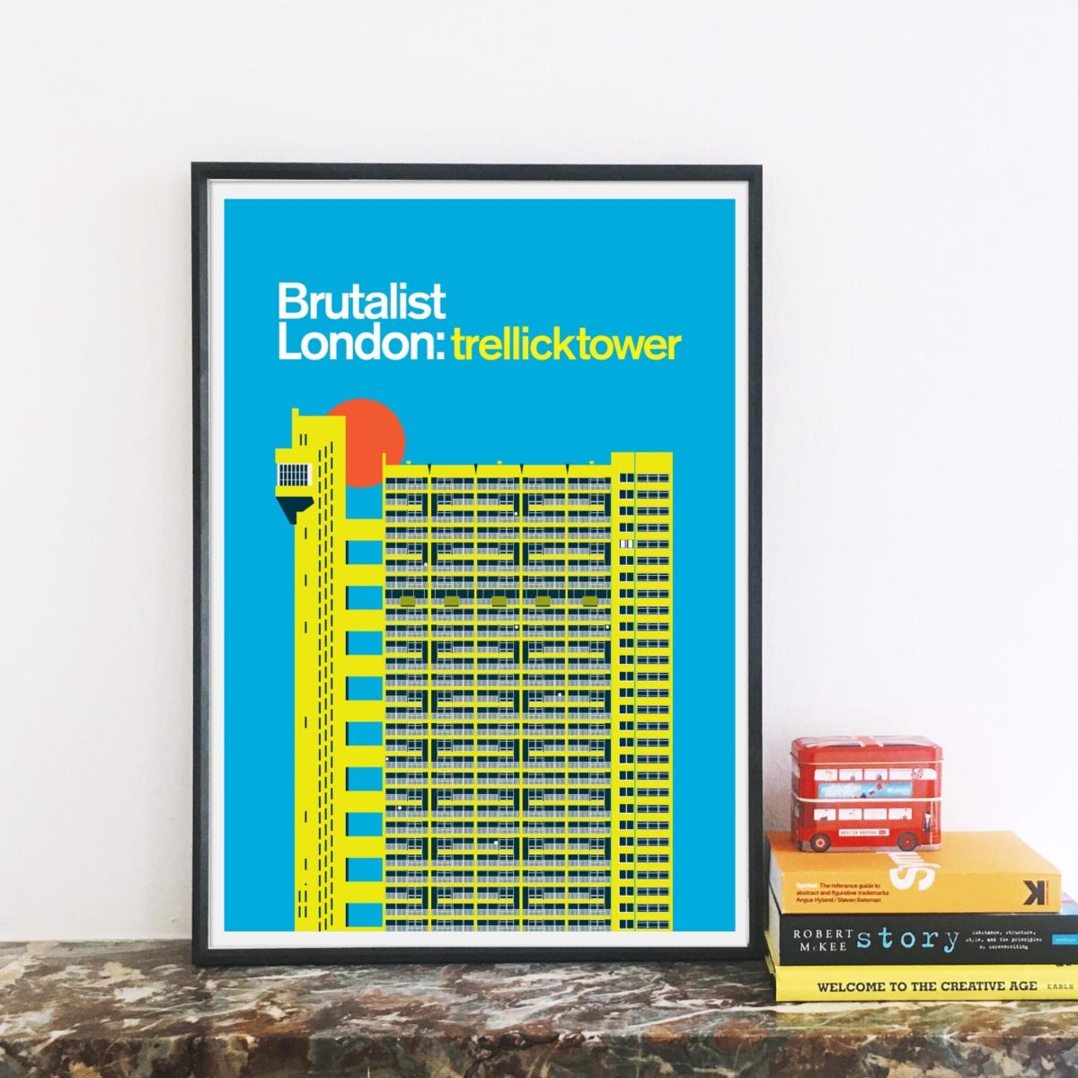 Trellick Tower Art Print Poster A3 297 X 420Mm Eye for London Prints – image 3