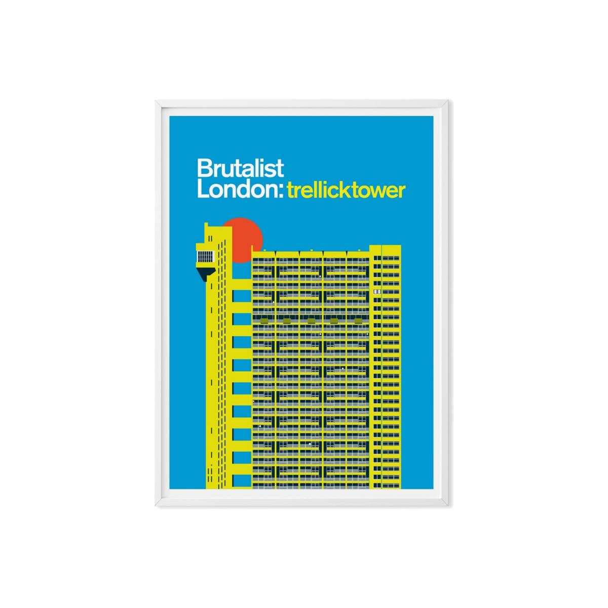 Trellick Tower Art Print Poster A3 297 X 420Mm Eye for London Prints – image 1