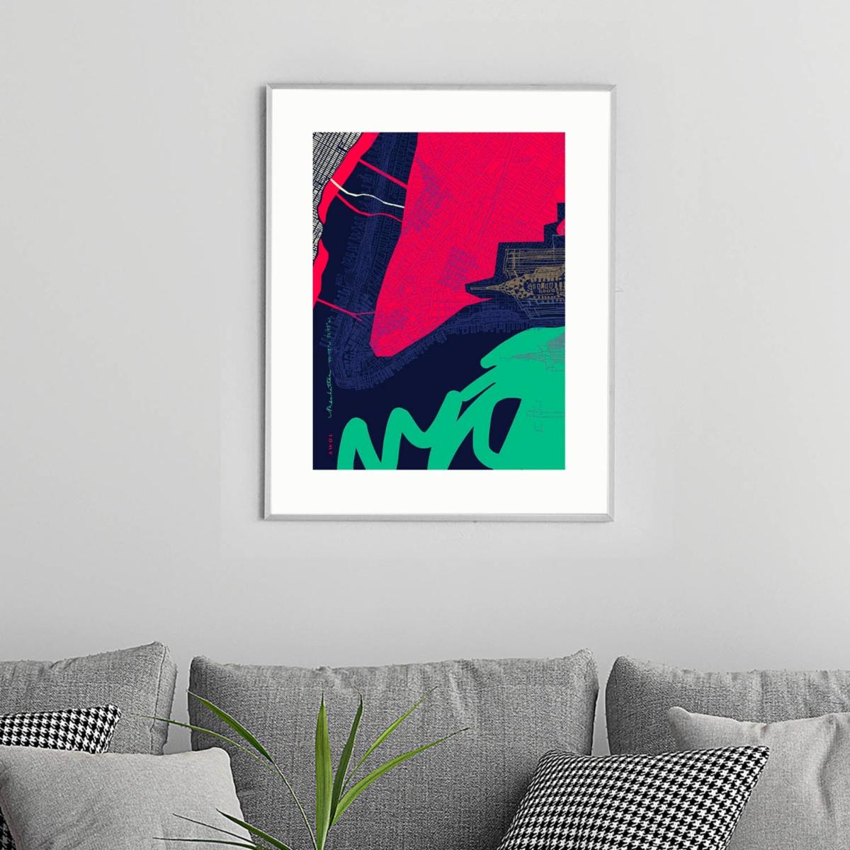 Gold / Green / Blue New York City Art Print Awol – image 4