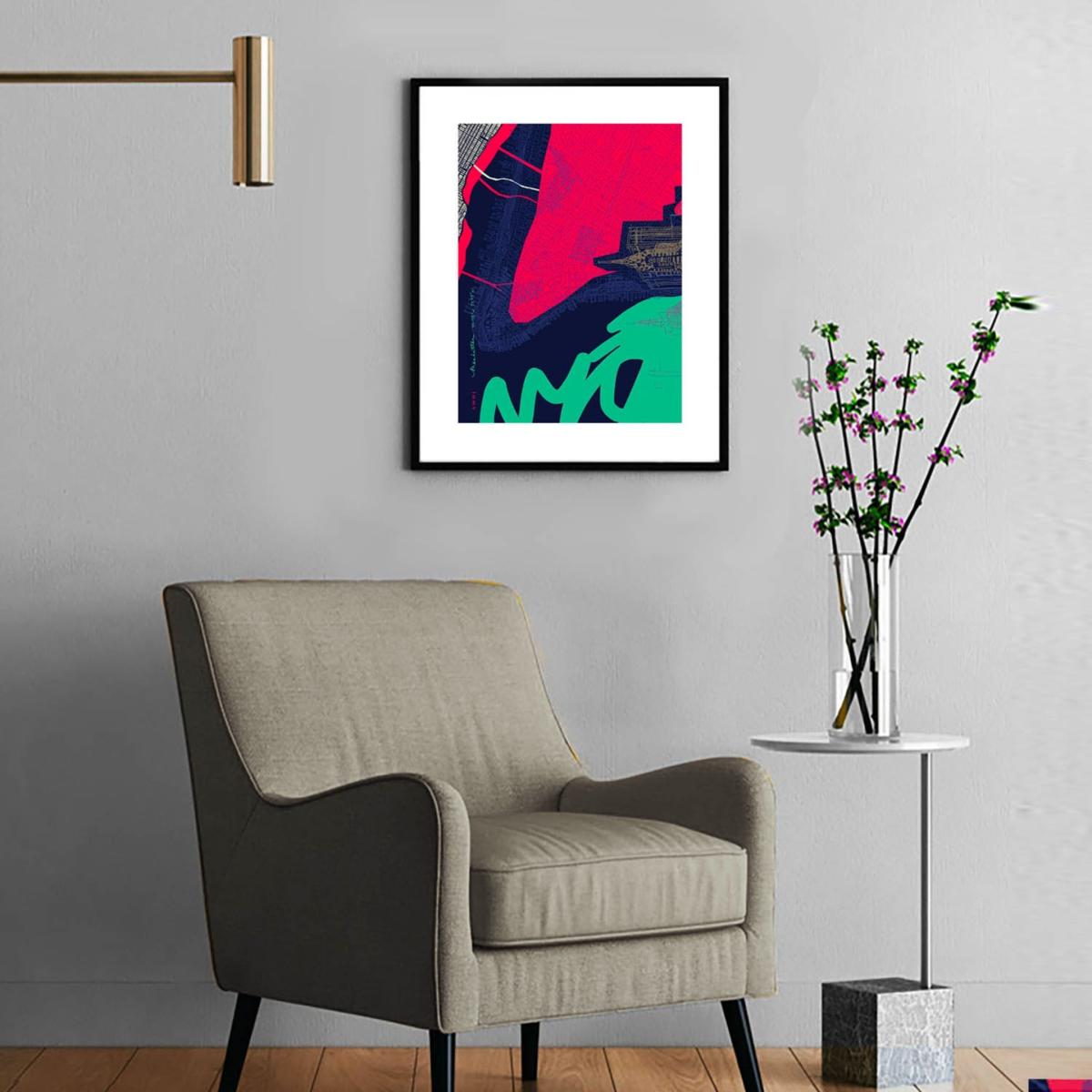 Gold / Green / Blue New York City Art Print Awol – image 7