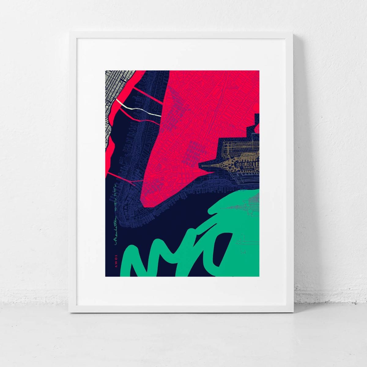 Gold / Green / Blue New York City Art Print Awol – image 8