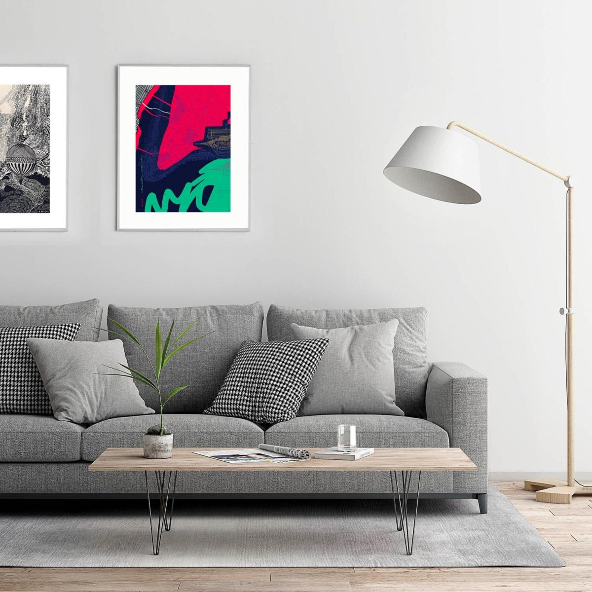 Gold / Green / Blue New York City Art Print Awol – image 10