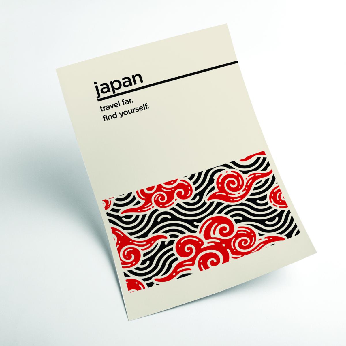 Red Japan Find Yourself A3 297 X 420Mm Stanley Print House – image 2