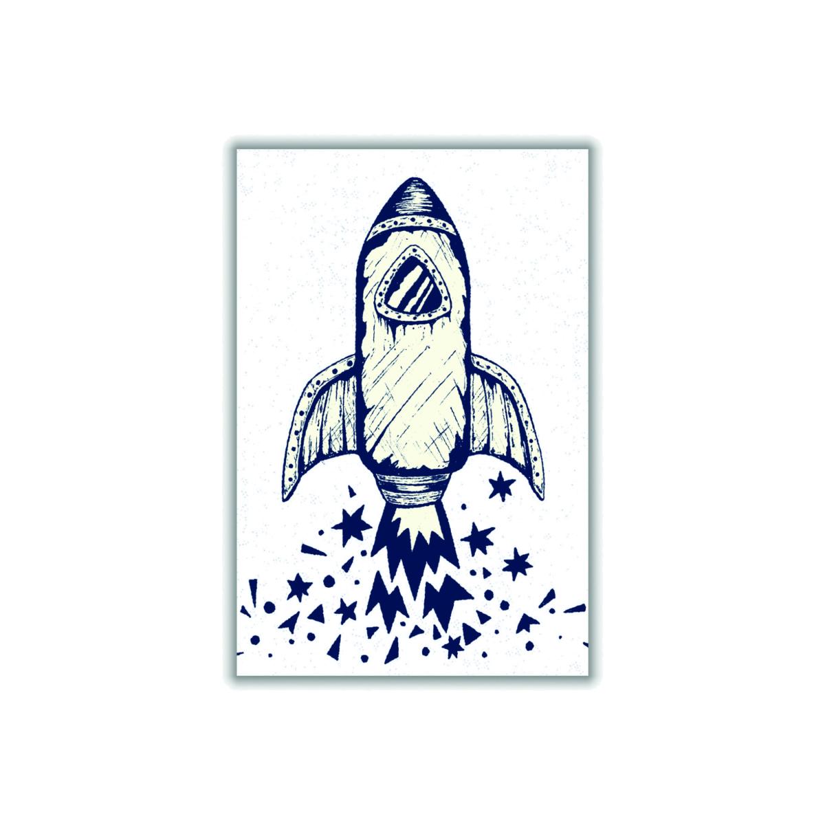Black 5-4-3-2-1-Blastoff A1 594 X 841Mm Stanley Print House – image 1