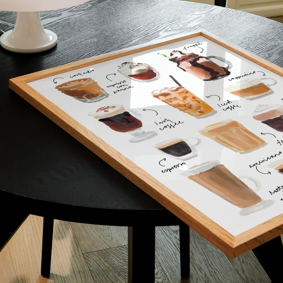 Neutrals Coffee Hand Painted Art Print - A3 Natalie Cass Art – image 4