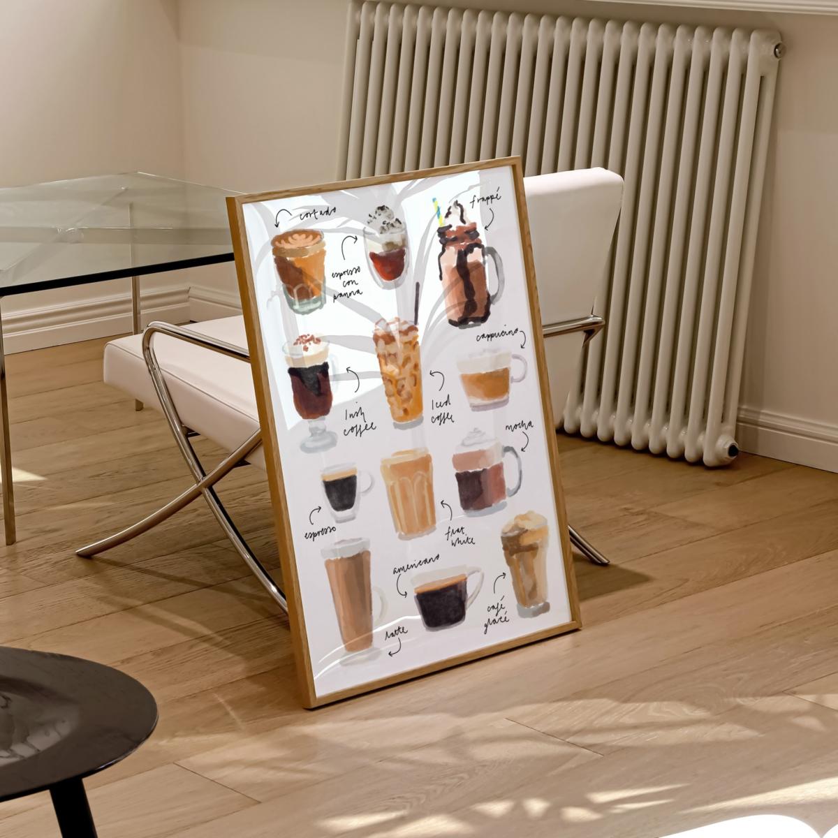 Neutrals Coffee Hand Painted Art Print - A3 Natalie Cass Art – image 5