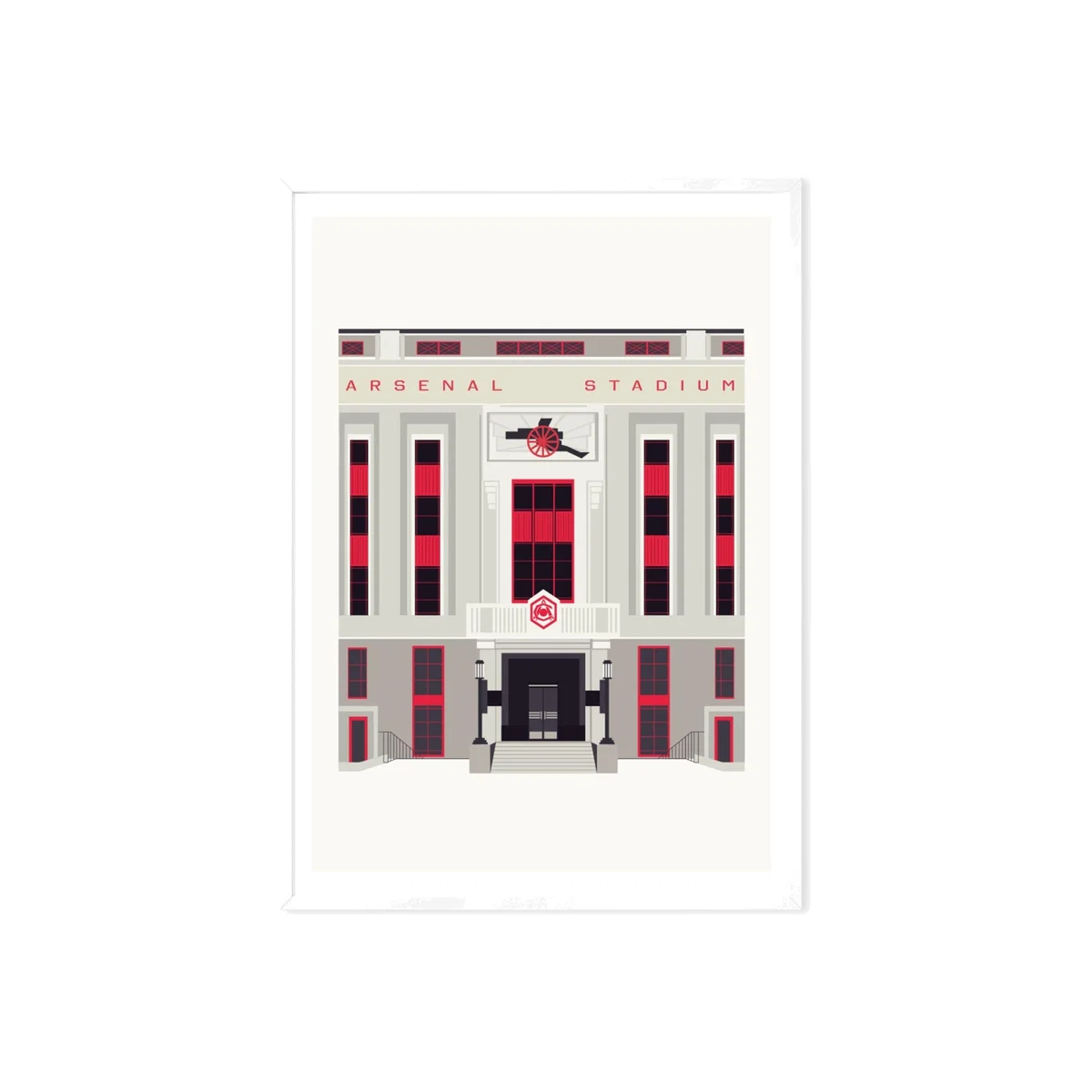 Art Deco London The Old Arsenal Stadium Art Print A3 297 X 420Mm Eye for London Prints – image 1