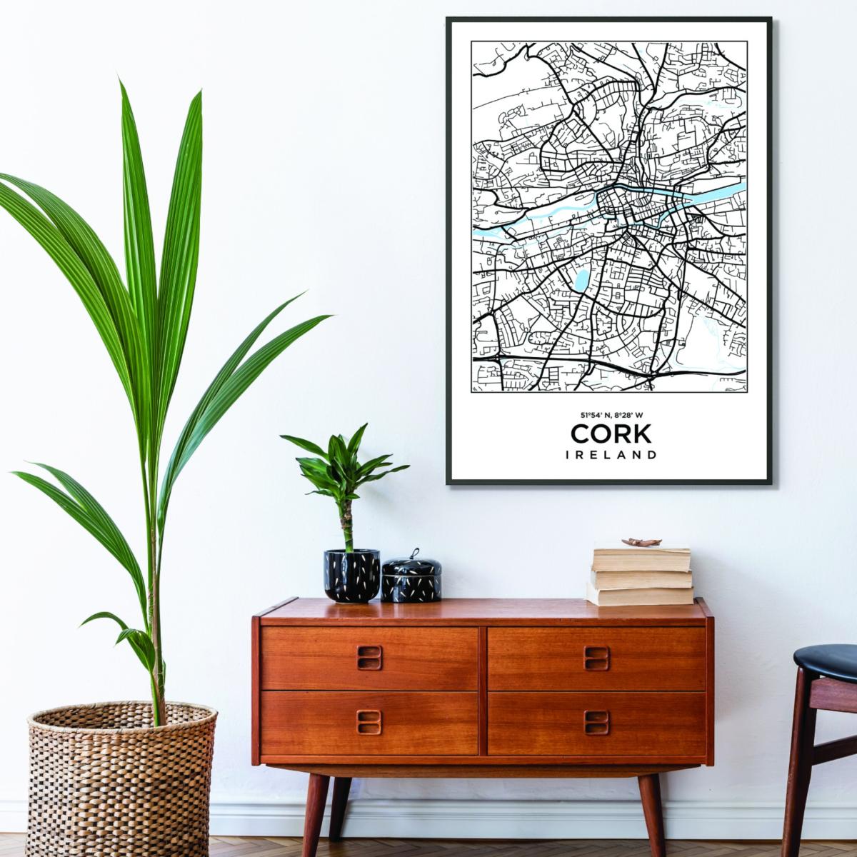 Black Map Of Cork Ireland Extra Large Stanley Print House – image 3