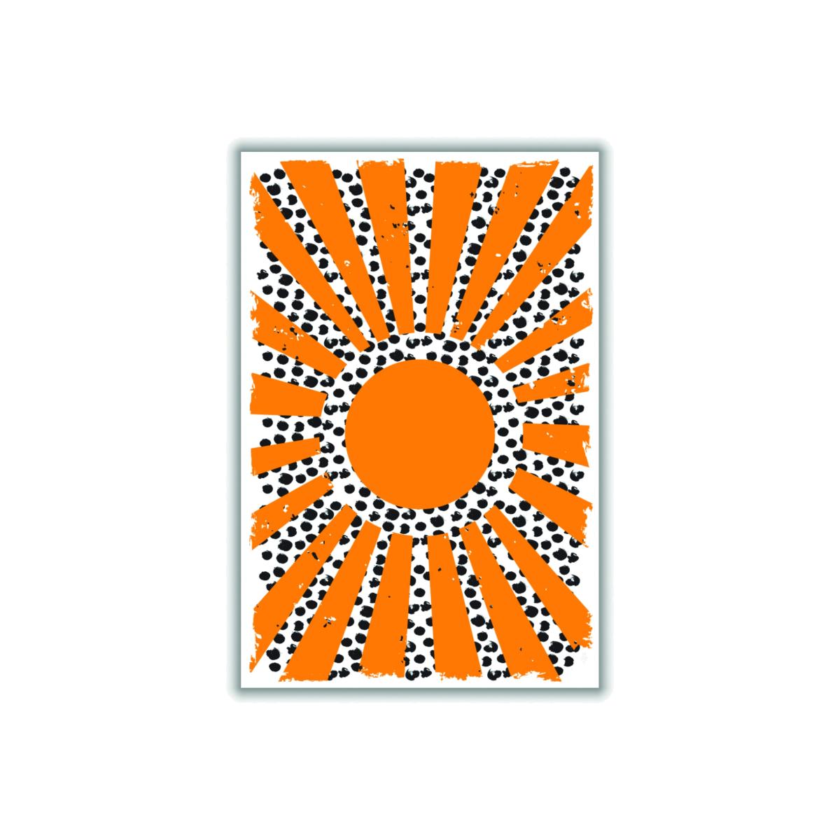 Yellow / Orange 70'S Inspired Sun A2 420 X 594Mm Stanley Print House – image 1