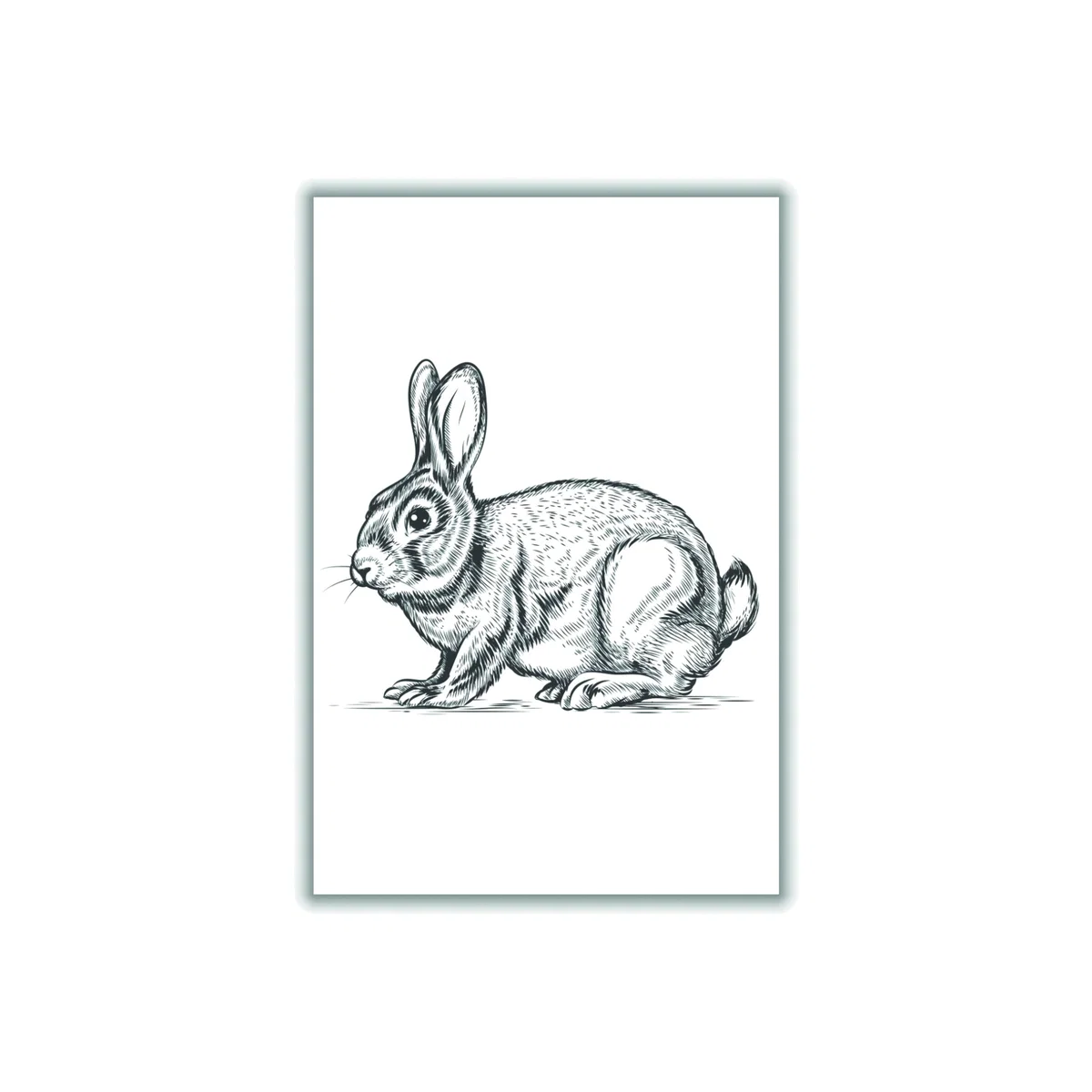 Grey Watch Out For The Bunny A4 210 X 297Mm Stanley Print House – image 1