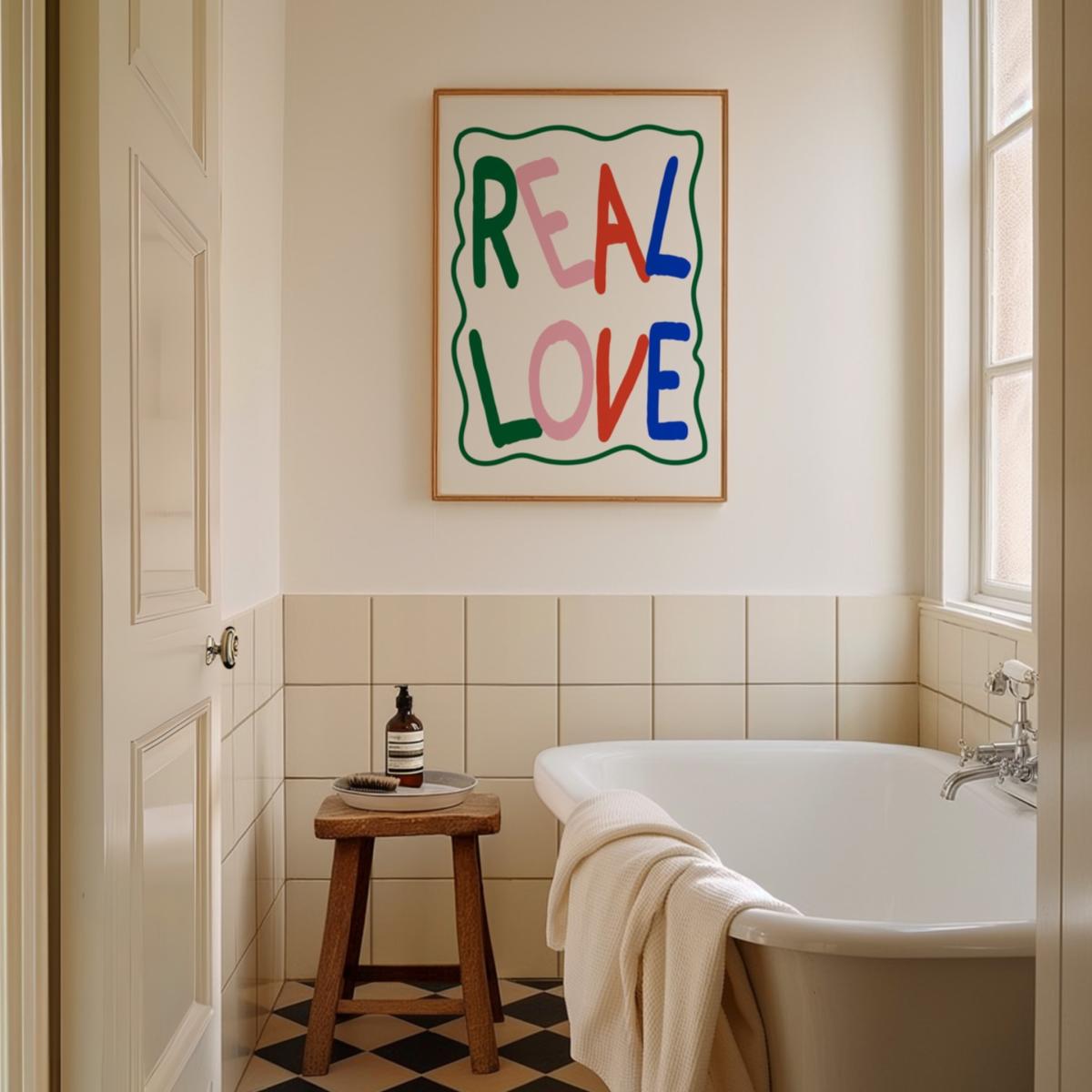 Real Love Retro Colourful Playful Song Lyric Music Christmas Giclée Art Print A2 | A2 | 420 X 594Mm | Fanclub – image 6